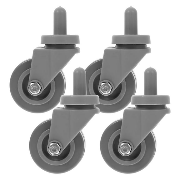 4 Pcs Shopping Cart Wheels Trash Can Dolly Wheels Mop Bucket Casters Grey 9.50X4.70X3.00CM