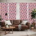 thumbnail image 2 of Ambesonne 4th of July Window Curtains, American Glory Design, Each 28" W x 63" L, Cobalt Blue Vermilion, 2 of 5