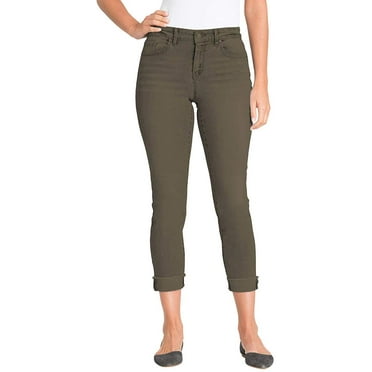 Jessica Simpson Ladies' Relaxed Skinny Crop Jeans, Evening Olive, 6/28