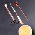 thumbnail image 3 of jifeng 3 in 1 Candle Trimmer Snuffer Candle Accessory Set Dipper Rose gold, 3 of 8