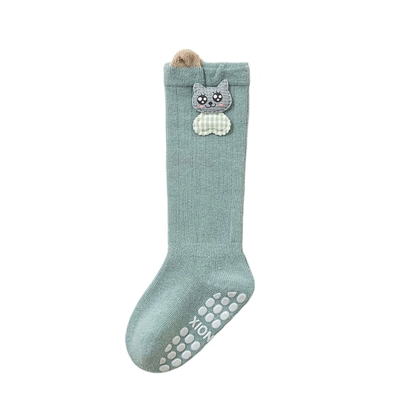 Posijego 0-3 Years Baby Stockings Non-slip Knee High Socks for Toddlers Boys Girls Cute Soft Comfy Cotton Socks
