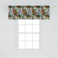 thumbnail image 2 of Ambesonne Ethnic Window Valance, Traditional Floral Sketch, 54" X 18", Marigold Ivory and Fern Green, 2 of 3