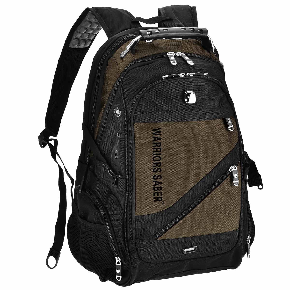 KAWELL Unisex 16" Laptop Backpack with USB Charging Port, Brown