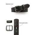 thumbnail image 3 of First Mfg Co - Motorcycle Biker Riding Concealment Leather Belt for Men, Work/Daily Wear Belt for Men (Black/Tan B16006-42), 3 of 5