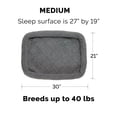 thumbnail image 3 of FurHaven Faux Lambswool Crate Bolster, Gray, Medium, 1 Count, 3 of 9