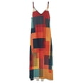 thumbnail image 6 of Geometric Abstract Art Colorful Squares Sleeveless Dress Women's Evening Dress Womans Clothing, 6 of 9