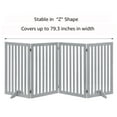 thumbnail image 5 of Unipaws Freestanding Wooden Dog Gate, 2 Support Feet, Indoor Barrier, 80"W x 36"H, Gray, 5 of 9