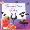 thumbnail image 4 of 200 Pcs Graduation Cocktail Picks 4.7 inch Bachelor Hat Bamboo Cocktail Toothpicks Wooden Cocktail Sticks for Graduation Sports Party Fruit Sandwich Picks Craft Decorations, 4 of 8
