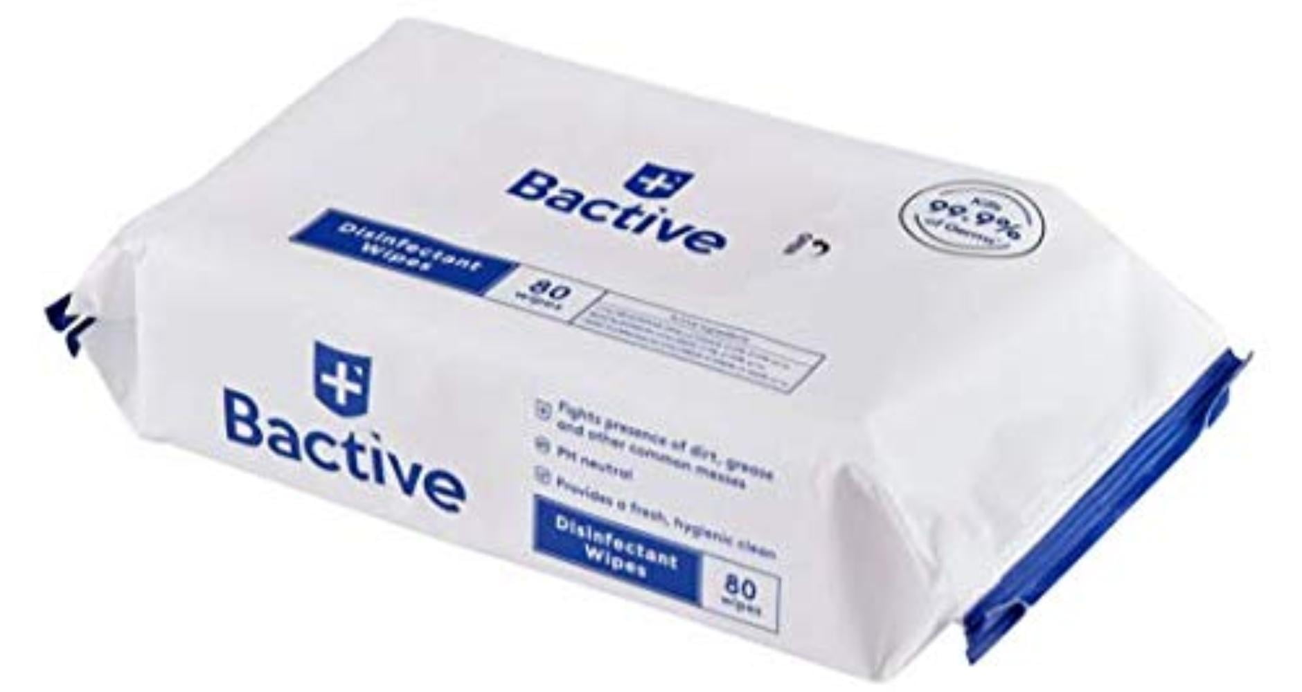 "Bactive MultiPurpose Wipes 2pk, Effective on all common household