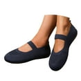 thumbnail image 3 of Xiaoxatg Women's Casual Shoes Fashion Solid Color Round Head Mesh Flat Non Design for Everyday Outdoor Activities 6.5 Navy, 3 of 9