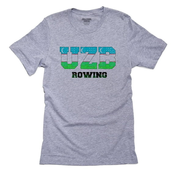 Uzbekistan Rowing - Olympic Games - Rio - Flag Men's Grey T-Shirt