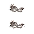 thumbnail image 1 of Minnieouse Máscaras de encaje multicolor Cubierta de la mascarada Discoteca Hollow Prom Party Props Half Dress-up Role Play Accesorios Disfraz Oro 2Conjunto, 1 of 6