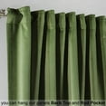 thumbnail image 4 of 3S Brother's Solid Luxury Matte Velvet Soft Curtains Set of 2 Panels Hanging Back Tap & Rod Pocket Home Décor Bedroom Kitchen Office Windows Room Darkering ( Olive-52"x108"), 4 of 6