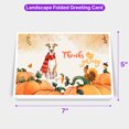 thumbnail image 5 of Happy Thanksgiving Whippet with Turkey Pumpkins Autumn Vibes 7x5in Folded Greeting Card Dog Lover Single Note Card with Envelope - 12018, 5 of 5