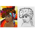 thumbnail image 6 of Indigo Art Studio Pre Drawn Canvas Paint Kit for Adults Kids Couples | 8 PACK Discounted Bundle | Afro Queen #5 Retro | DIY Birthday Gift & Sip and Paint With Twist Party Favor (11x14 Inches), 6 of 8
