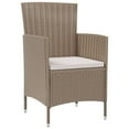 thumbnail image 2 of vidaXL Garden Chairs with Cushions 2 pcs Poly Rattan Beige, 2 of 5