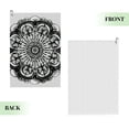 thumbnail image 2 of ONETECH Flower Circular Design Black and White Golf Towel Christmas 24x16in 1PC, 2 of 7