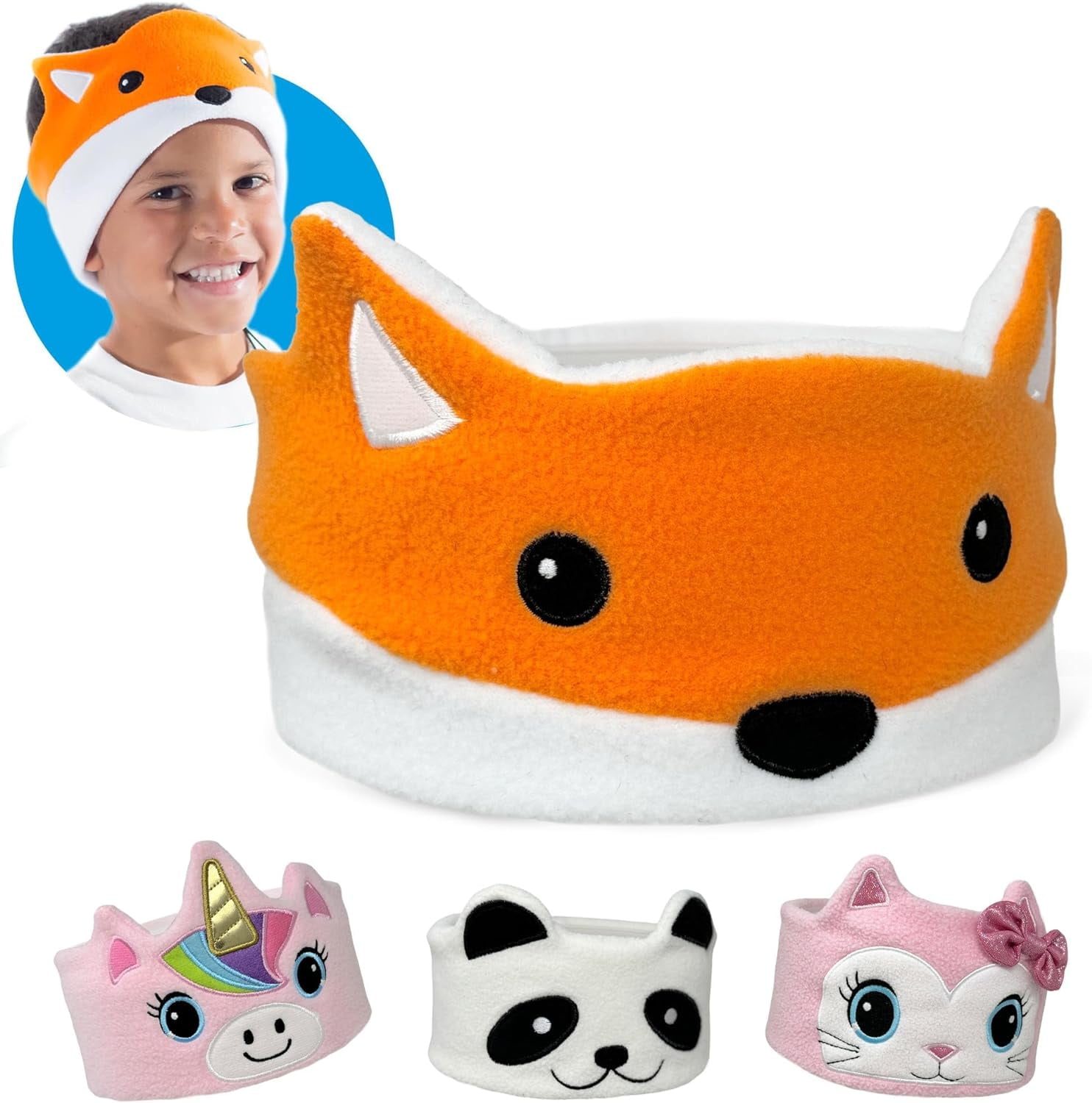 CozyPhones 3.0 Kids Headphones Wireless & Wired with Volume Limiting, Perfect Toddler Earphones - Includes Wired Option & Travel Bag. Great for Girl or Boy, School, Home and Travel - Fox