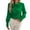 Green, variant on Women's Tops Dressy 2026 Summer Bow Tie Shirt Long Sleeve Satin Blouse Business Work Casual Outfits