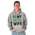 thumbnail image 3 of St Patricks Day I Love My Irish Wife Hoodie Hooded Sweatshirt Men Brisco Brands S, 3 of 6