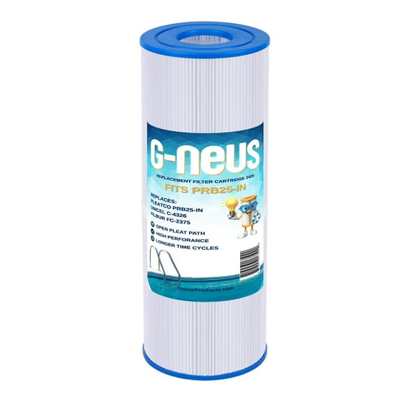 G-NEUS Spa & Hot Tub Filter | Replaces Pleatco PRB25-IN, Unicel C-4326RA, Filbur FC-2375M | 25 Sq Ft Coverage | High Performance Replacement Cartridge, 1 Pack