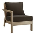 thumbnail image 4 of WestinTrends Avalon Outdoor Patio HDPE Loveseat Sofa with Patio Cushions, Weathered Wood/Brown, 4 of 12