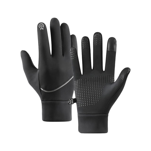 Guantes de invierno con pantalla táctil, guantes de motocicleta con aislamiento unisex, guantes de ciclismo para Negro XL