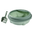 thumbnail image 3 of Caja de arena semicerrada para gatos, orinal para gatitos, accesorios para jaula, colcha desmontable a prueba de salpicaduras, inodoro para gatos Verde Grande, 3 of 8