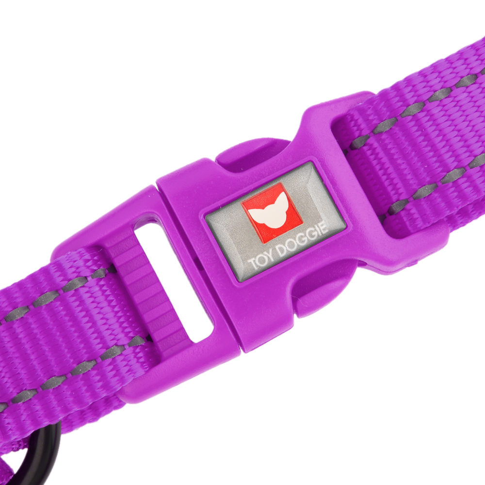 Toy Doggie Essential Nylon Reflective Harness Purple Xs for XSmall Dogs