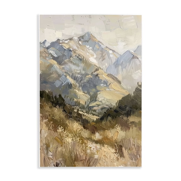 Stupell Industries Rugged Valley View Landscape & Nature Painting Unframed Art Print Wall Art, 10 x 15