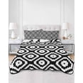 thumbnail image 2 of Twin XL Quilt Bedding Set, Black White Geometric Reversible Summer Quilt 3 Pieces, Modern Abstract Art Lightweight Bedspreads Coverlets with 2 Pillow Shams for All Seasons, 2 of 5