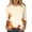 Beige, variant on Fall Saving 2025 QUINDOS Womens Graphic Tee Shirts 3/4 Sleeve Ladies Tops Regular Fit Crew Neck Leaf Casual Beige Tops