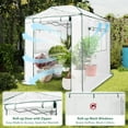 thumbnail image 5 of EAGLE PEAK 8x6 Portable Walk-in Greenhouse Instant Pop-up Fast Setup Indoor Outdoor Plant Gardening Greenhouse Canopy, Front and Rear Roll-Up Zipper Entry Doors and 2 Large Roll-Up Side Windows, 5 of 11