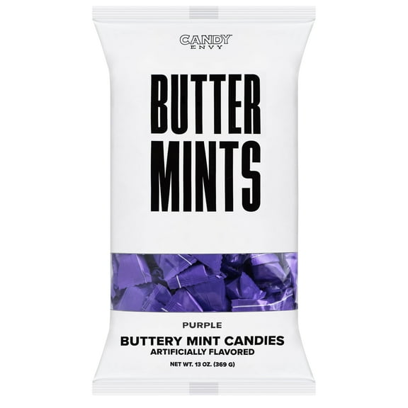 Candy Envy Purple Buttermints, 13 oz. Bag, Individually-Wrapped Mints