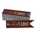 thumbnail image 1 of Inkdotpot Real Silver Foil Made With Love Text Tags Favor Hang Paper Tags 100 Pieces, 1 of 6