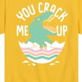 thumbnail image 3 of Instant Message - Dino Egg You Crack Me Up - Toddler And Youth Short Sleeve Graphic T-Shirt, 3 of 6