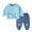 Light Blue, variant on KYAIGUO Baby Newborn Long Sleeve Sweatshirts Tops Pants Outfits 2 Piece Autumn Cartoon Clothes Set Cotton Casual Set with Buttons