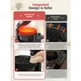 thumbnail image 2 of Waffle Maker, 𝟏𝟒𝟎𝟎𝐖 𝐃𝐨𝐮𝐛𝐥𝐞 Belgian Waffle Iron 180° Flip, 8 Slices, Rotating & Nonstick Plates, Removable Drip Tray Easy Cleaning, Cool Touch Handles, Space Saving Storage, Black, FOHERE, 2 of 9