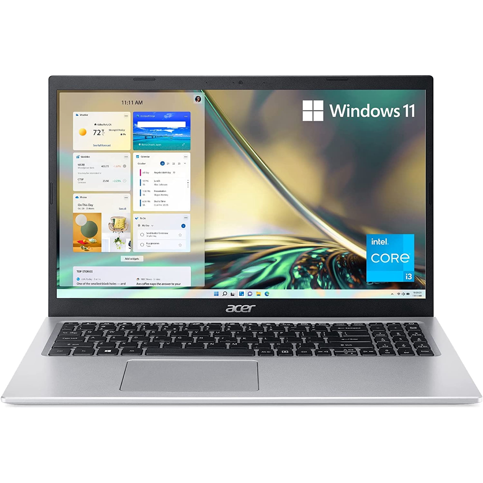 Acer Aspire 5 15.6" Slim Laptop, Intel Core i3-1115G4, 8GB DDR4, 256GB PCIe SSD, Cefesfy
