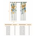 thumbnail image 6 of Blue Yellow Spring Floral Blackout Curtains for Bedroom, Watercolor Botanical Summer Thermal Insulated Kitchen Drapes with Grommets, Light Blocking Window Treatment, 2 Panels 52" x 45", 6 of 7