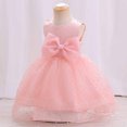 thumbnail image 6 of USNSM (0-3 Years) Toddler Baby Girls Sleeveless Bow Lace Mesh Dress Casual Fashion Soft Comfy Princess Dress Pink 2-3 Years, 6 of 9
