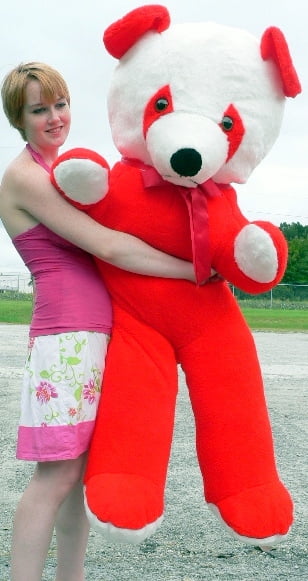 giant stuffed red panda