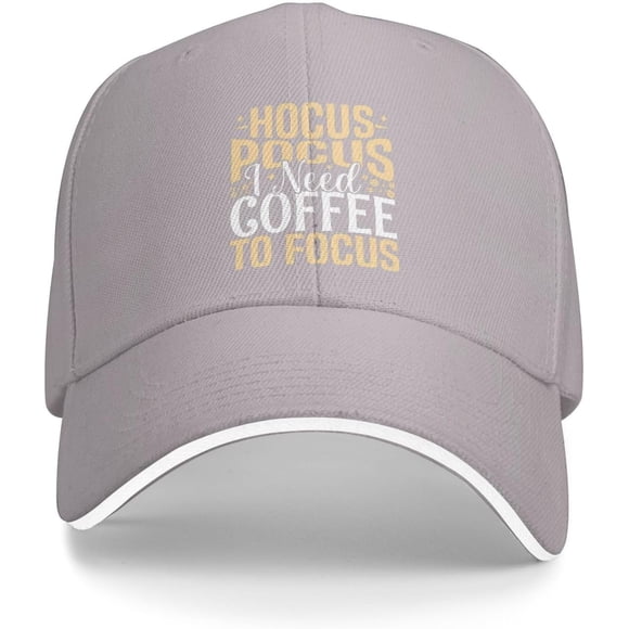 Hocus Pocus I Needs Coffee to Focus Cap Men Baseball Cap Vintage Cap