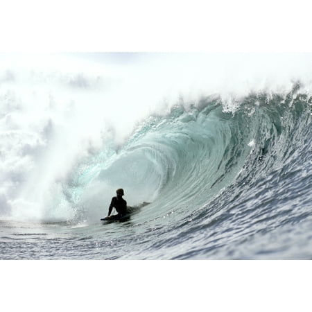 Hawaii Oahu North Shore Afternoon Surfing On Large Waves Editorial Use Only Canvas Art - Vince Cavataio  Design Pics (17 x