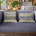thumbnail image 3 of Plutus 16" x 16" Ancient Border Luxury Throw Pillow in Blue, 3 of 9