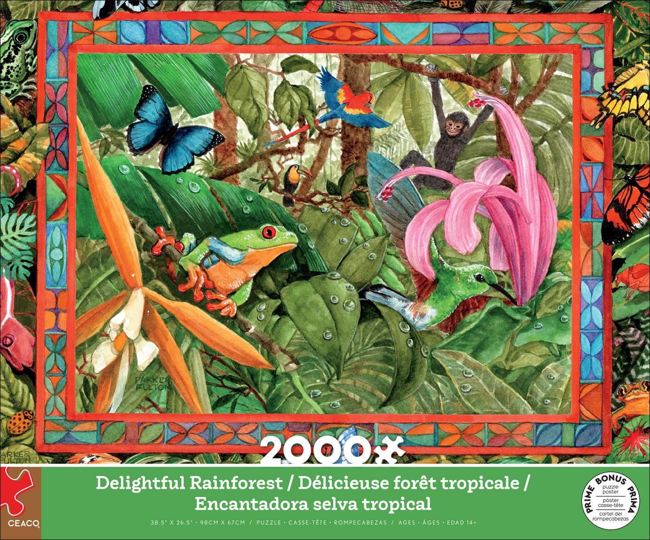 Puzzle Ceaco 2000 pièces « Délicieuse forêt tropicale » par Parker Fulton