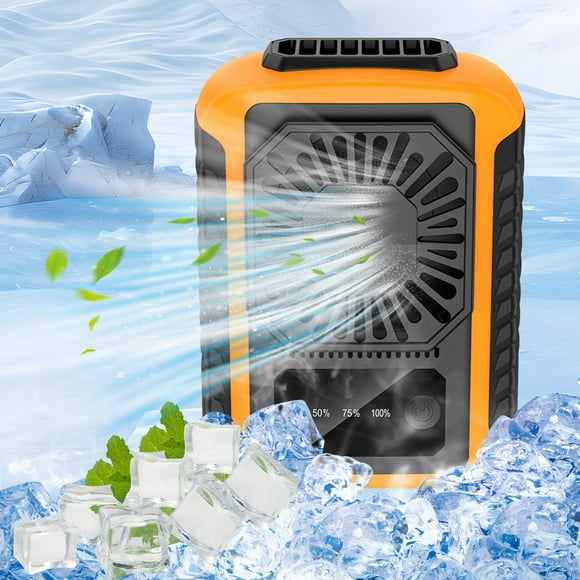 Portable Waist Fan 6000mAh Rechargeable Necklace Fan With Working Of 13 Hours Suitable For Use In 3 Gears Suitable For Outdoor Work Farm Travel Bicy