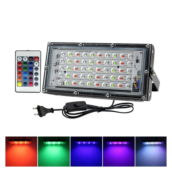 50W 100W RGB Floodlight White Light Warm Light LED Spotlight IP65 Waterproof Changing LED Flood Light ,Easy to Install