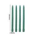 thumbnail image 3 of Spiral Taper Candles Set of 4, Twisted Candlesticks Wax Taper Candle Unscented Dripless Candle Sticks for Dinner Wedding Party Christmas Home Decorations Formal Events - 9.8 inch in Height, 3 of 6