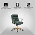 thumbnail image 5 of LeisureMod Regina Modern Padded Leather Executive Office Chair in Pine Green, 5 of 12